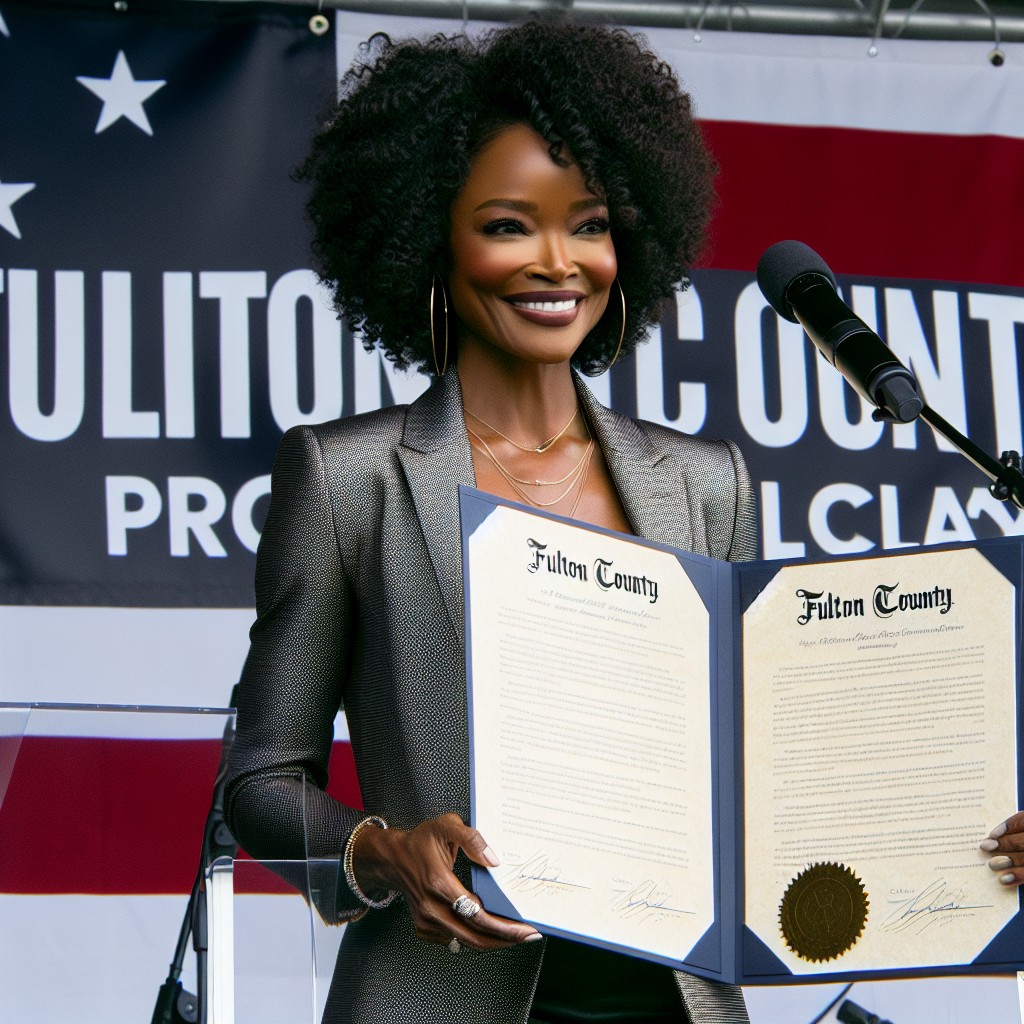 Atlanta Dispatch: TV Innovator Lashan Browning Honored with Fulton County Proclamation in Stylish Blazer