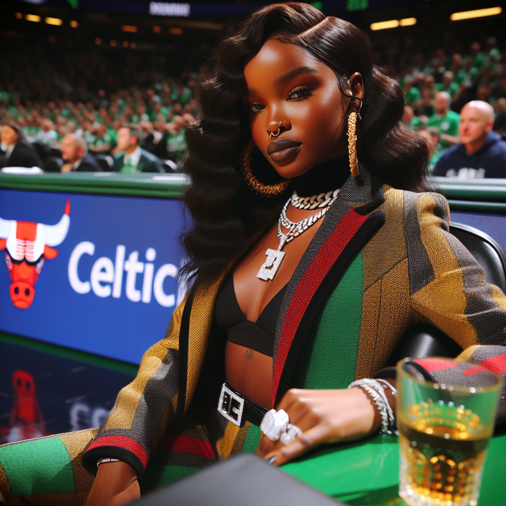 Megan Thee Stallion Stuns in Designer Outfit at Bulls vs Celtics Game